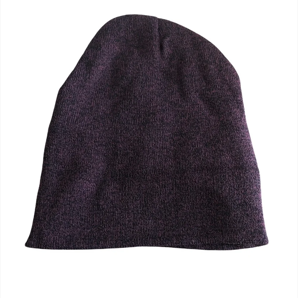 MAOCWEE Beanie Hat Unisex O/S Purple Winter Hat Rib-Knit Stretchy - Picture 4 of 9